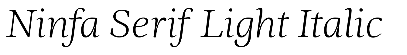 Ninfa Serif Light Italic